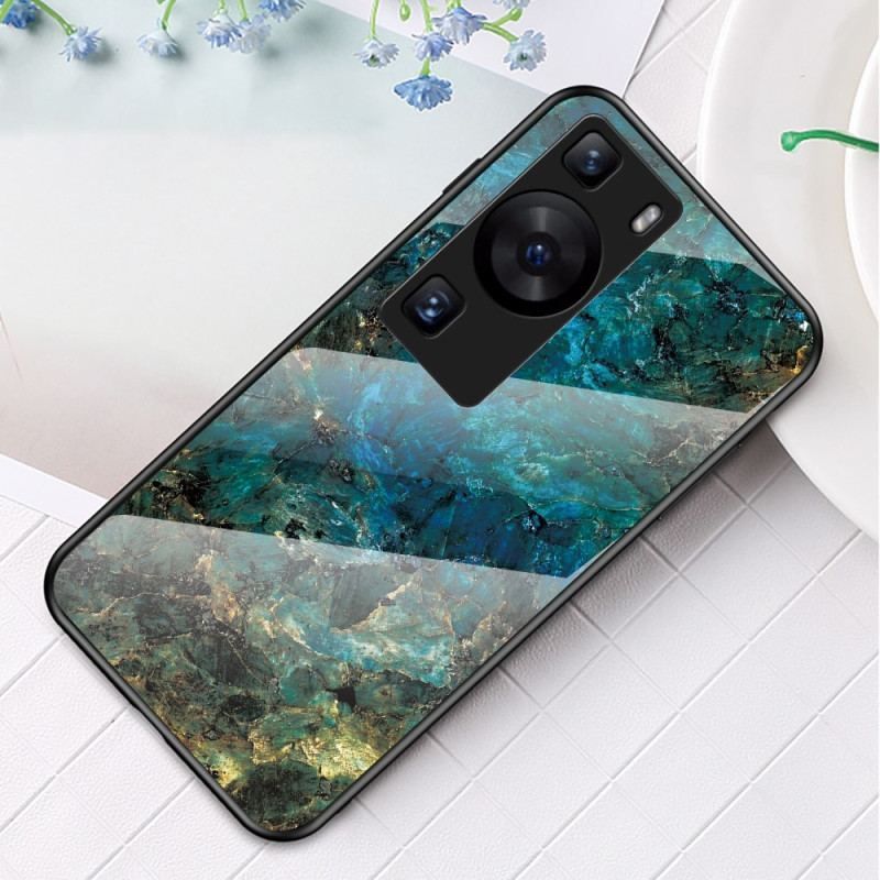 Cover Huawei P60 Pro Marmor Hærdet Glas