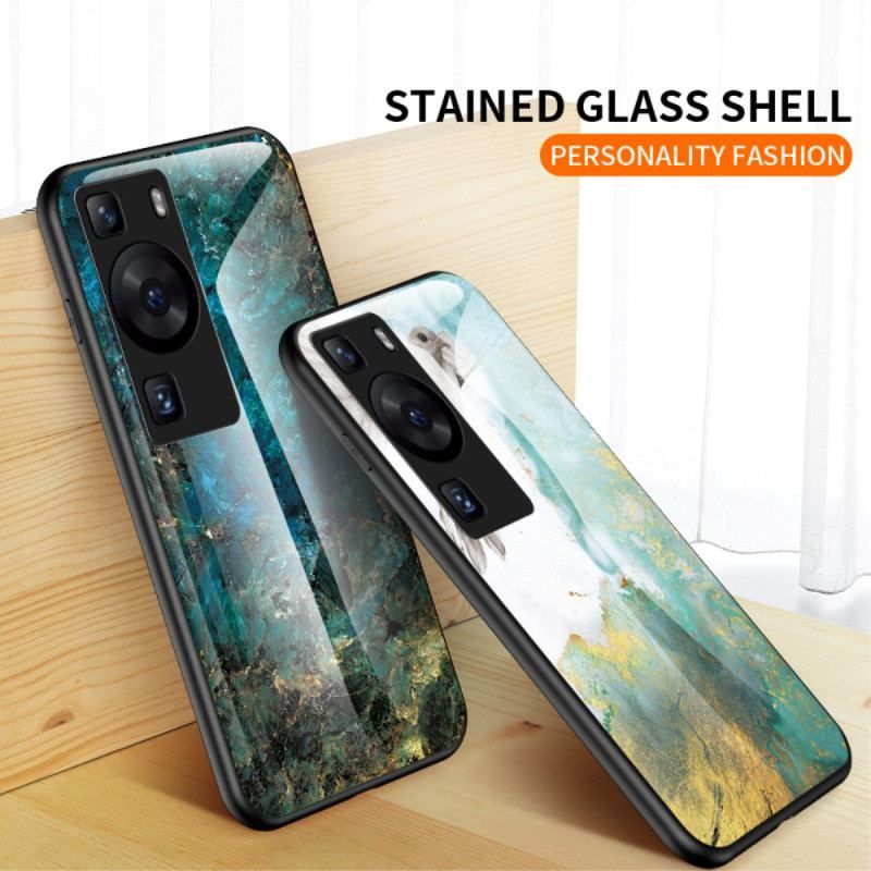 Cover Huawei P60 Pro Marmor Hærdet Glas