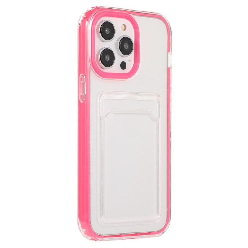 Cover iPhone 14 Gennemsigtig Kortholder