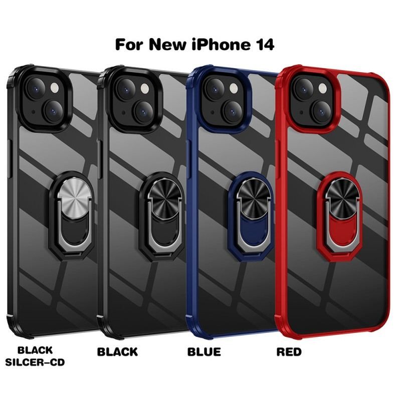 Cover iPhone 14 Gennemsigtig Med Ring-support