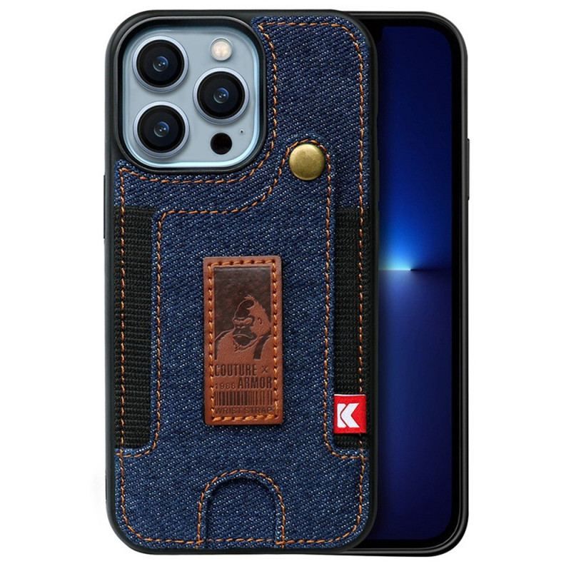 Cover iPhone 14 Kortholder Og Jeansrem