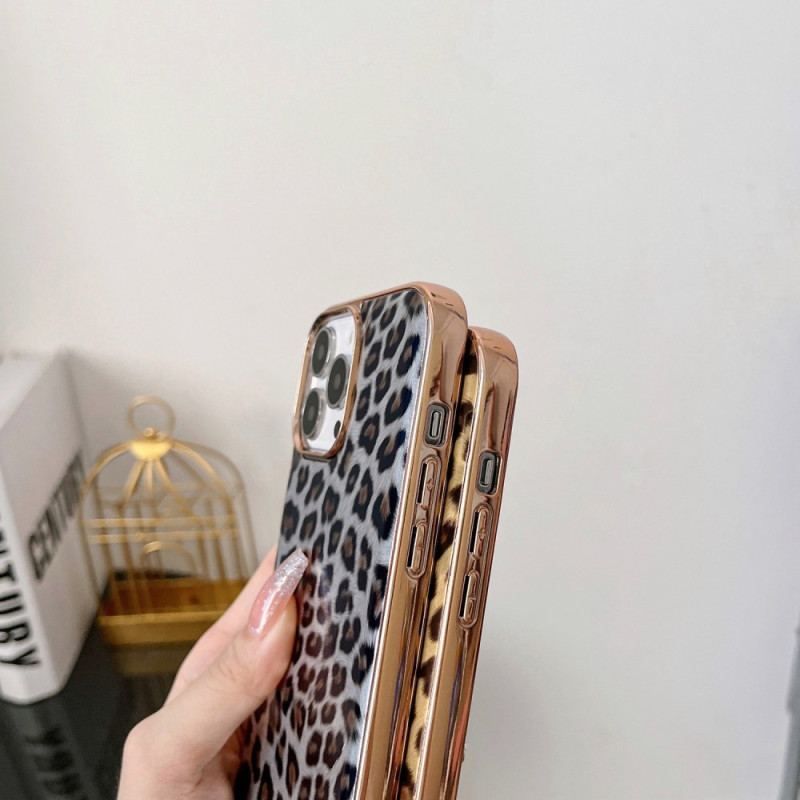 Cover iPhone 14 Leopard Hud Effekt