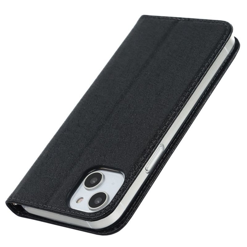 Cover iPhone 14 Plus Flip Cover Blødt Læderstil Med Rem