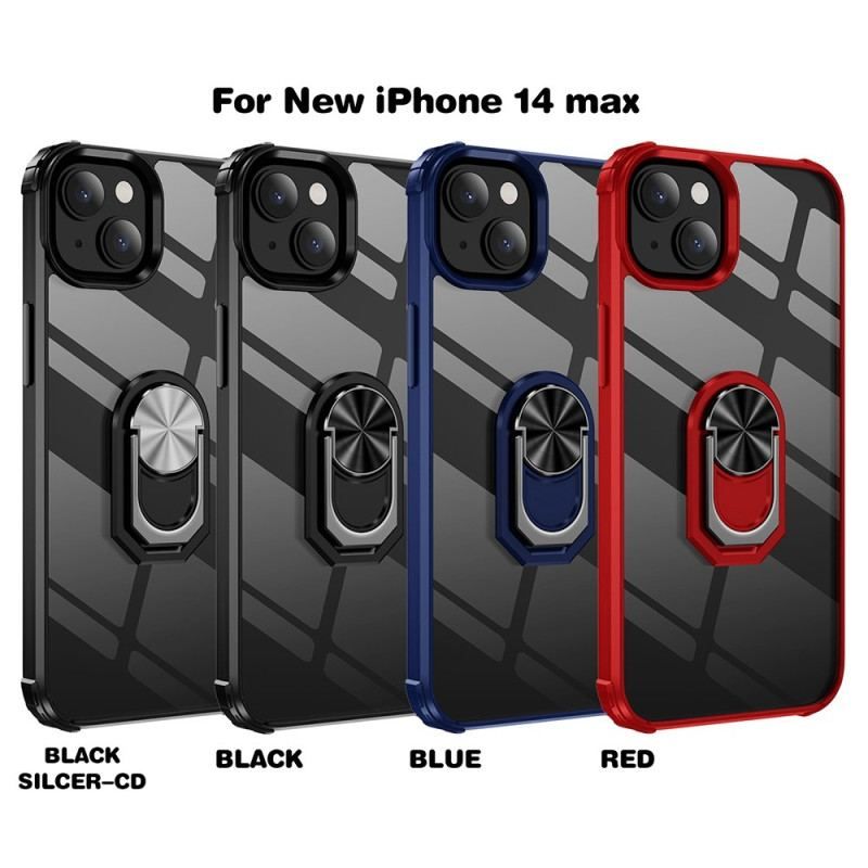 Cover iPhone 14 Plus Gennemsigtig Med Ring-support