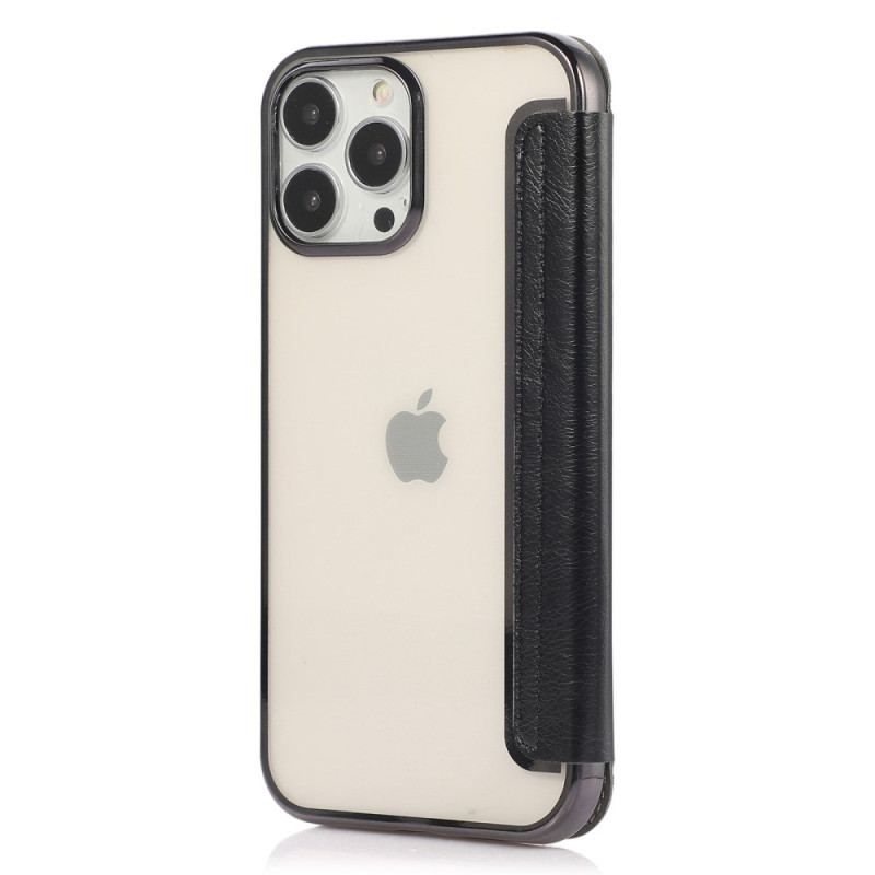 Cover iPhone 14 Pro Flip Cover Kortholder I Imiteret Læder