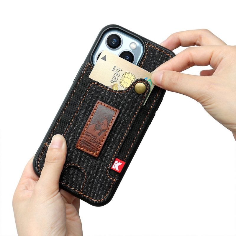 Cover iPhone 14 Pro Kortholder Og Jeansrem