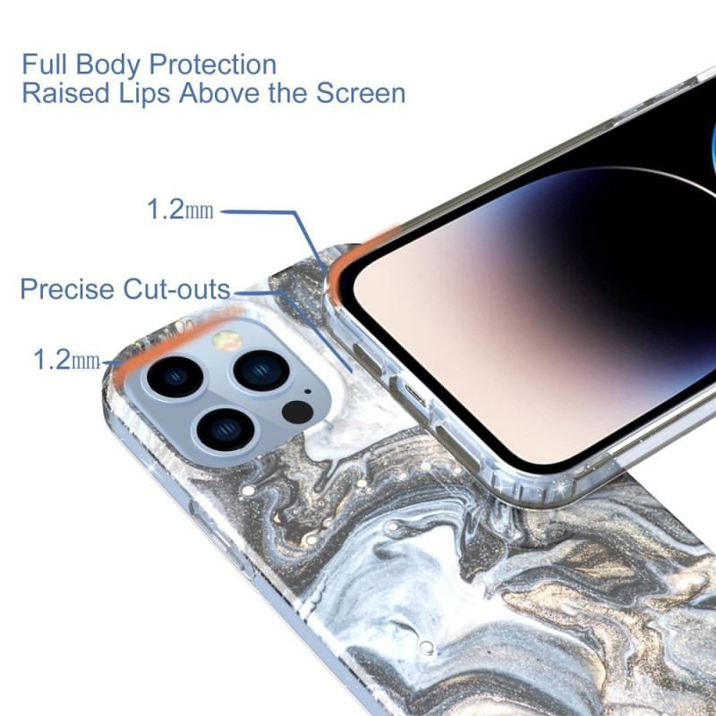 Cover iPhone 14 Pro Max Enkelt Marmor