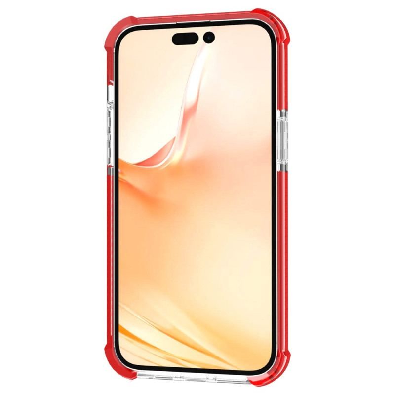 Cover iPhone 14 Pro Max Gennemsigtige Farvede Kanter