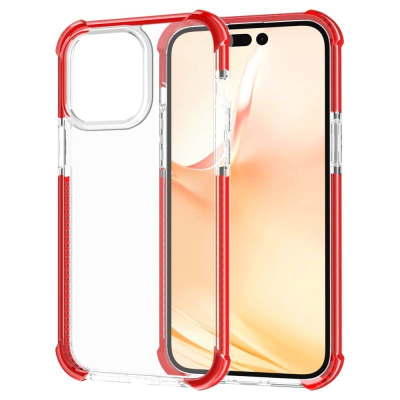 Cover iPhone 14 Pro Max Gennemsigtige Farvede Kanter