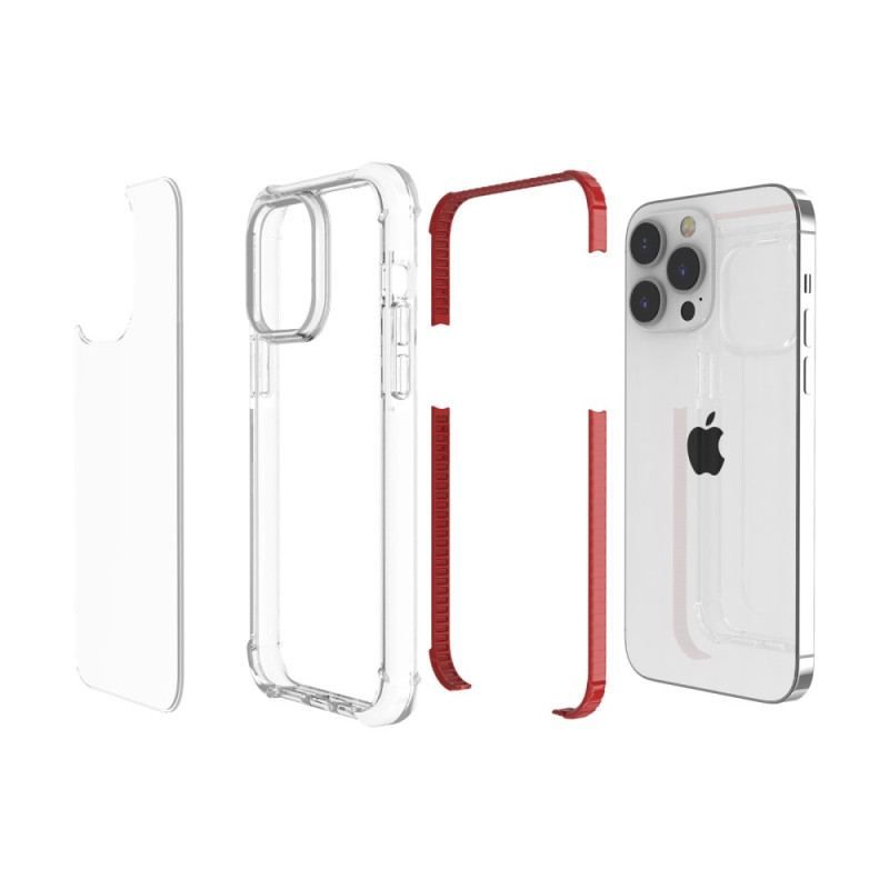 Cover iPhone 14 Pro Max Gennemsigtige Farvede Kanter