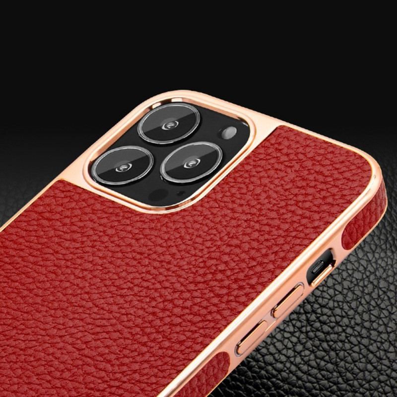 Cover iPhone 14 Pro Max Imiteret Læder Litchi Vitao