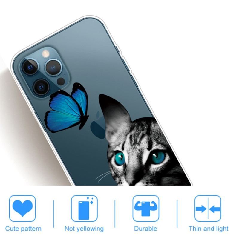 Cover iPhone 14 Pro Max Kat Og Sommerfugl