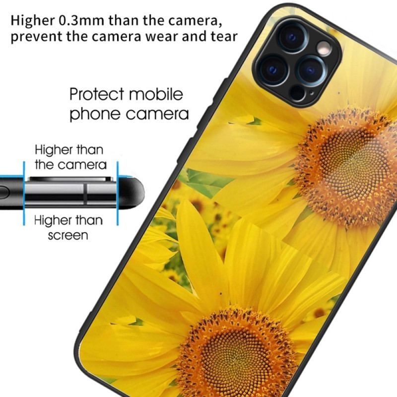 Cover iPhone 14 Pro Max Solsikker Af Hærdet Glas