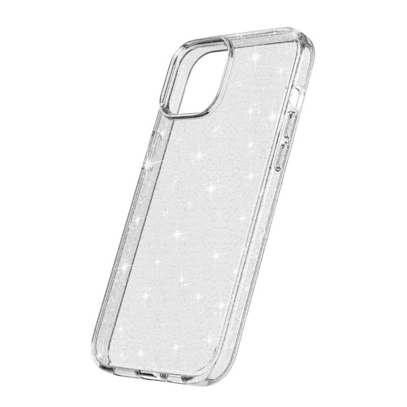 Cover iPhone 15 Gennemsigtig Glitter