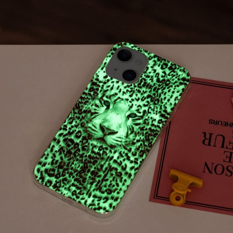 Cover iPhone 15 Plus Fluorescerende Leopard