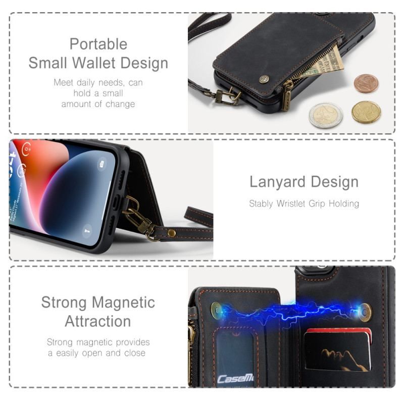 Cover iPhone 15 Plus Punge Etui Caseme Wallet Style