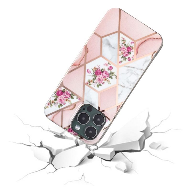 Cover iPhone 15 Pro Blomstermarmor