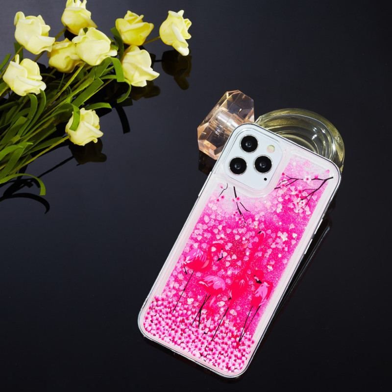 Cover iPhone 15 Pro Flamingo Glitter