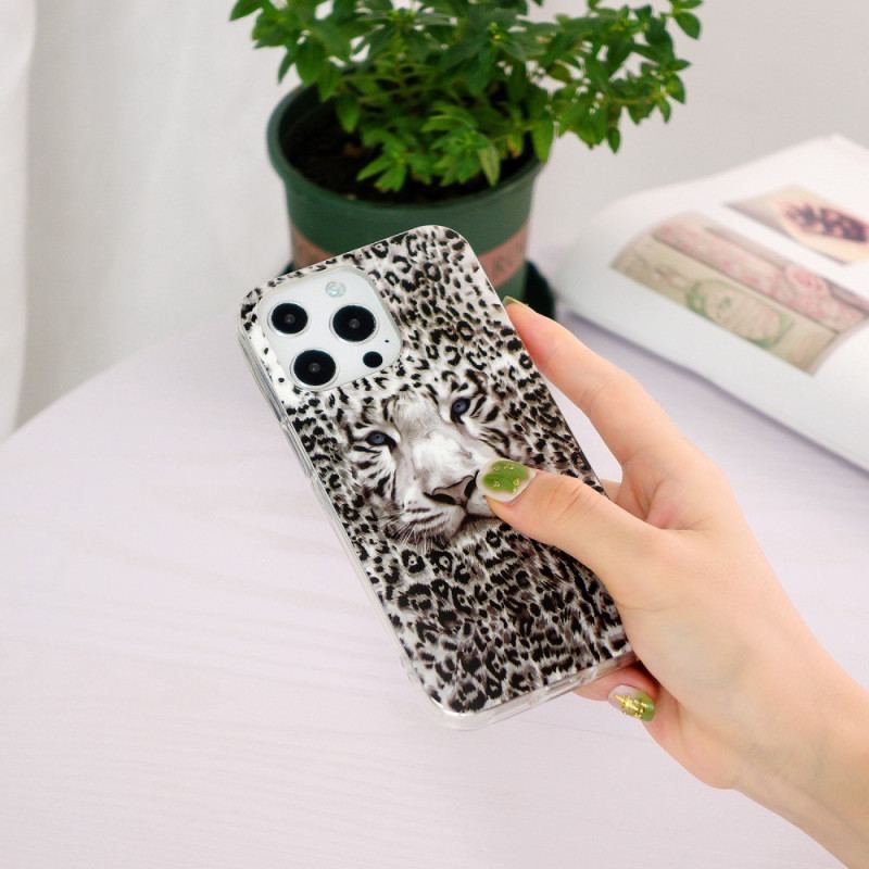 Cover iPhone 15 Pro Fluorescerende Leopard