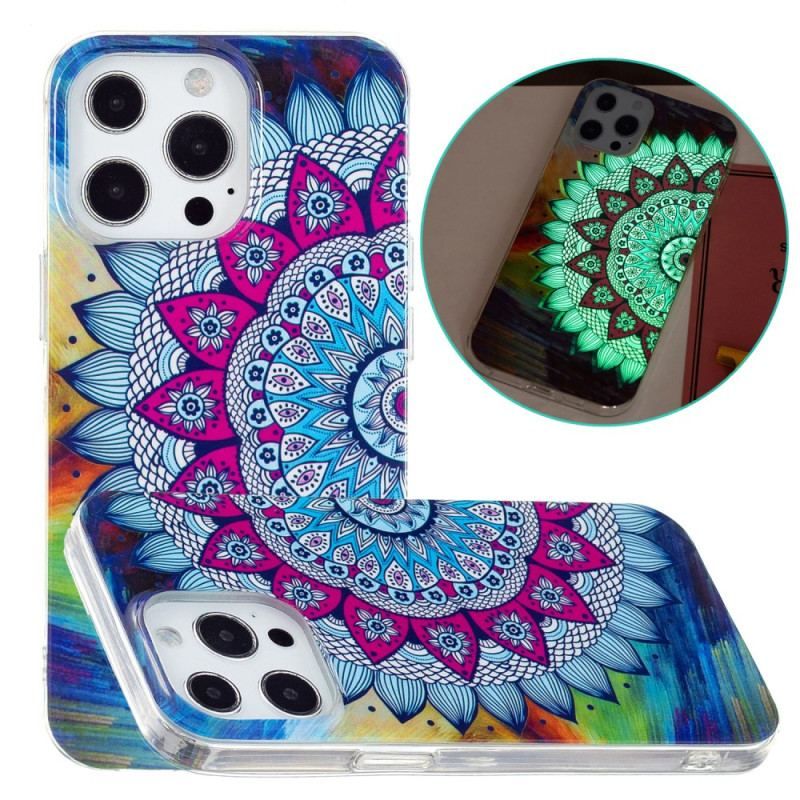 Cover iPhone 15 Pro Fluorescerende Mandala