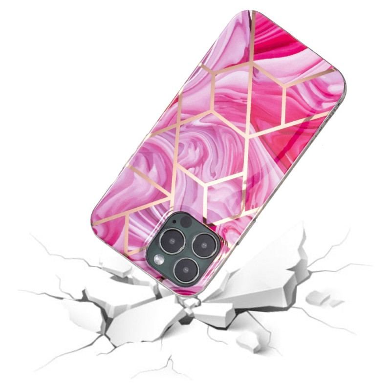 Cover iPhone 15 Pro Geometrisk Marmor