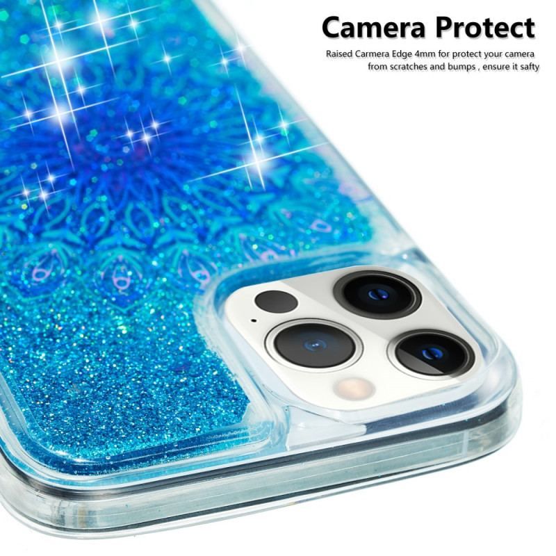 Cover iPhone 15 Pro Mandala Glitter