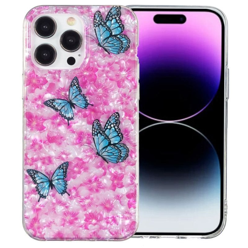 Cover iPhone 15 Pro Max Blomster Og Sommerfugle