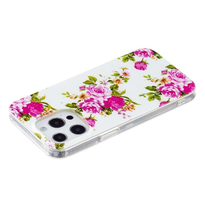 Cover iPhone 15 Pro Max Fluorescerende Blomster