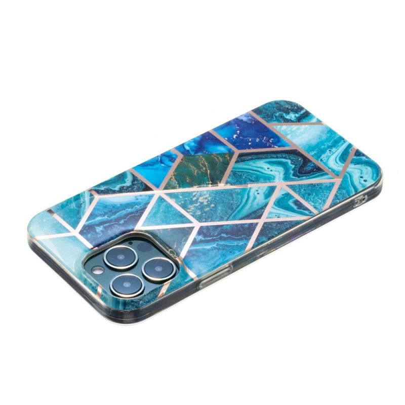 Cover iPhone 15 Pro Max Geometrisk Marmor