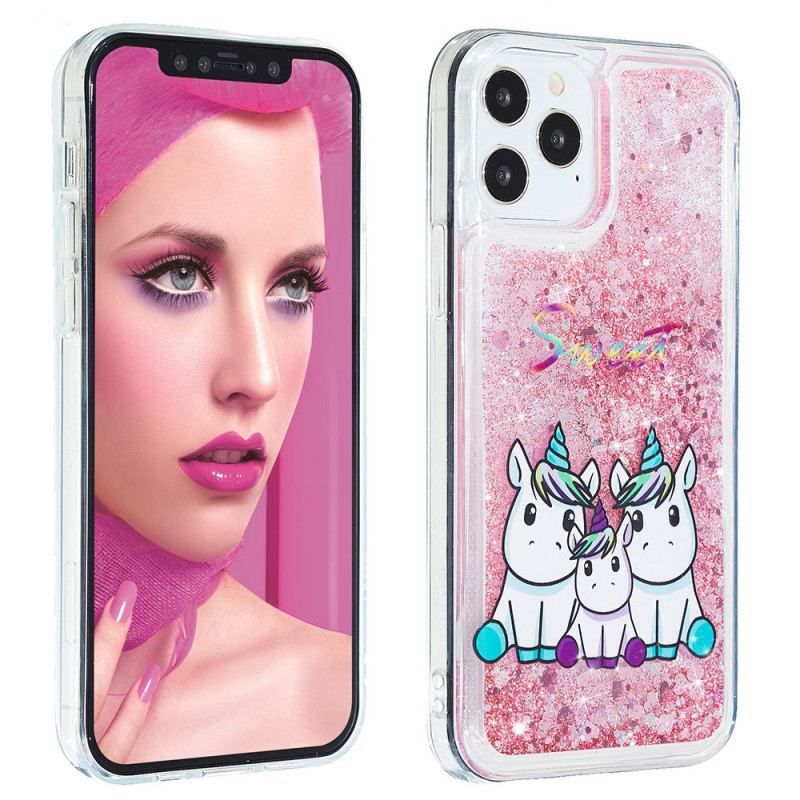 Cover iPhone 15 Pro Unicorn Glitter