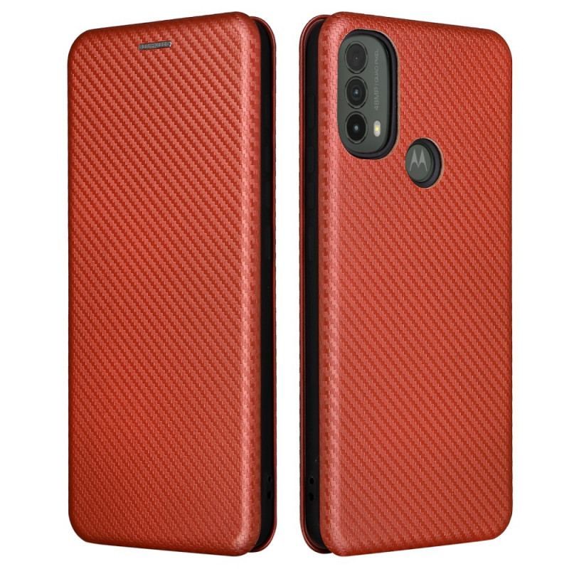 Cover Moto E40 / E30 / E20 Flip Cover Kulfiber