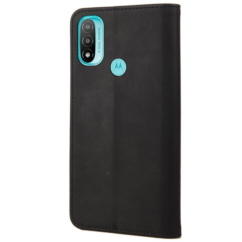 Cover Moto E40 / E30 / E20 Flip Cover Tofarvet Business Lædereffekt