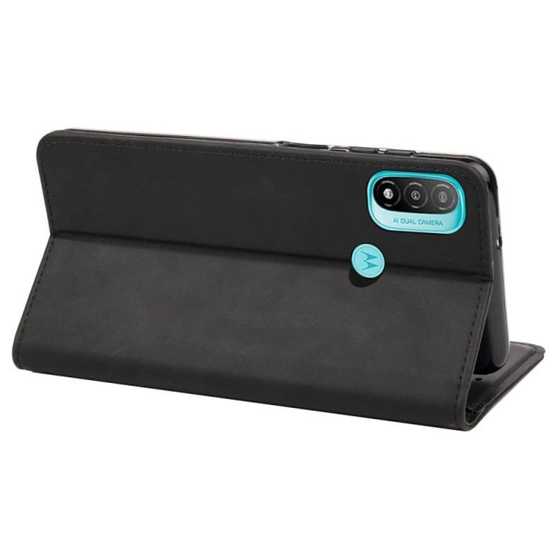 Cover Moto E40 / E30 / E20 Flip Cover Tofarvet Business Lædereffekt