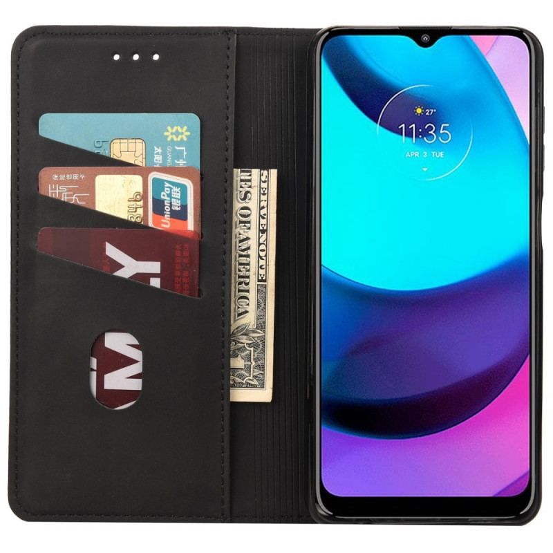 Cover Moto E40 / E30 / E20 Flip Cover Tofarvet Business Lædereffekt