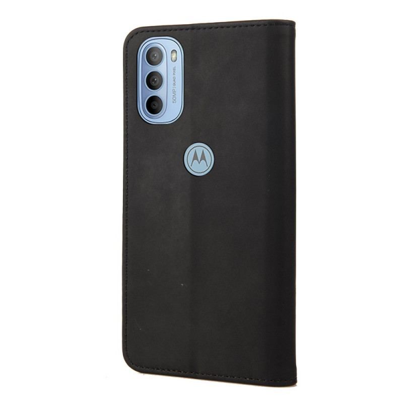 Cover Moto G51 5G Flip Cover Tofarvet Business Lædereffekt