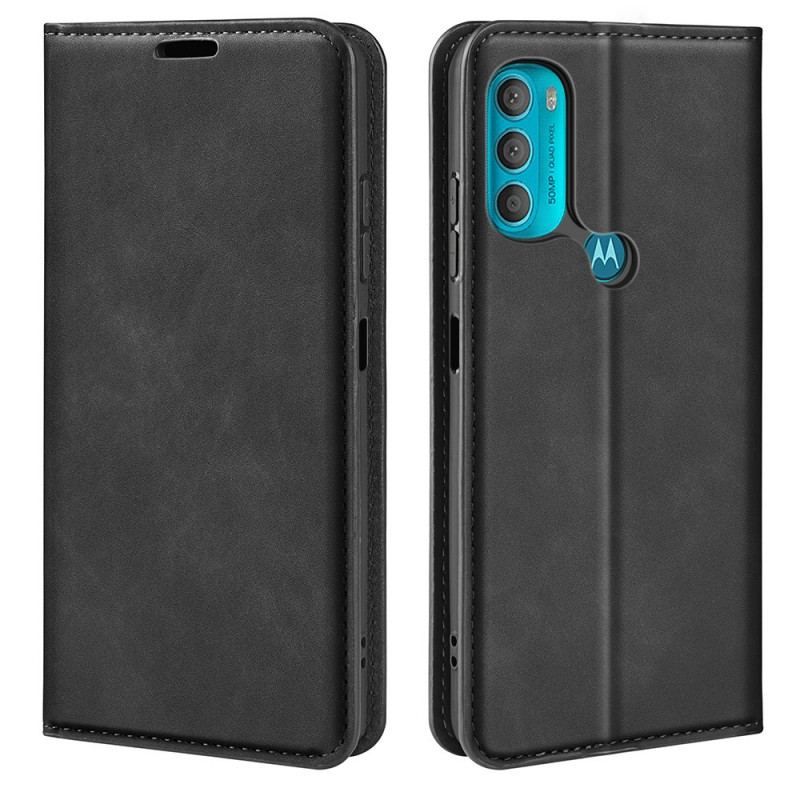 Cover Moto G71 5G Flip Cover Silkeblødt Lædereffekt