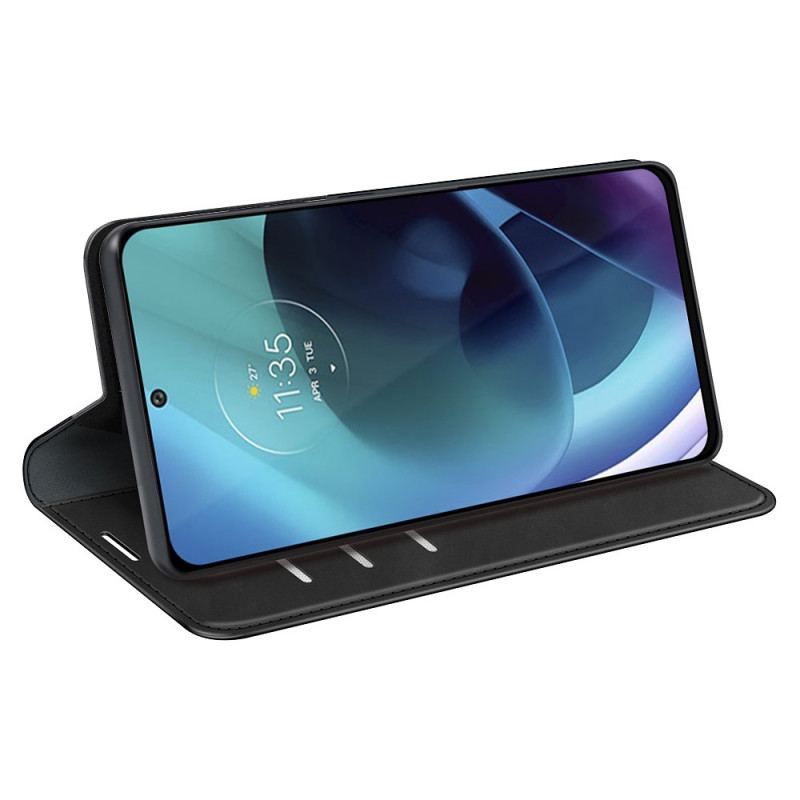 Cover Moto G71 5G Flip Cover Silkeblødt Lædereffekt