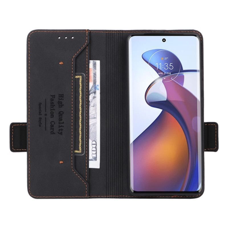 Cover Moto G73 5G Flip Cover Læder Tekstur