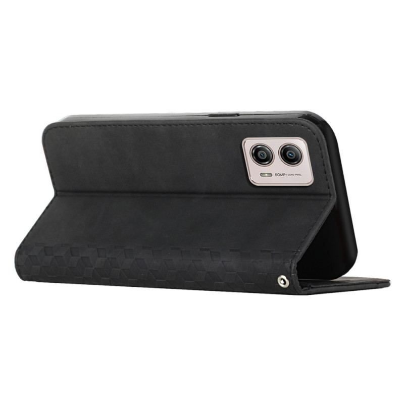 Cover Moto G73 5G Flip Cover Læderstil Med 3 Kortholdere