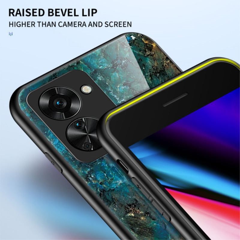 Cover OnePlus Nord 2T 5G Marmor Hærdet Glas