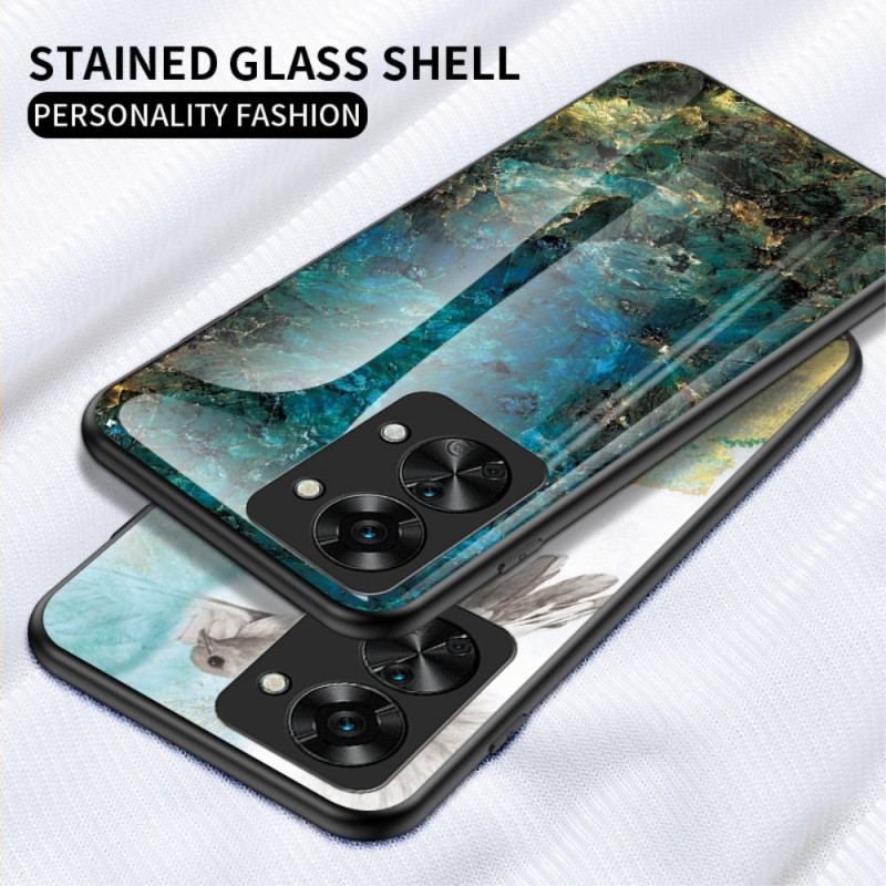 Cover OnePlus Nord 2T 5G Marmor Hærdet Glas