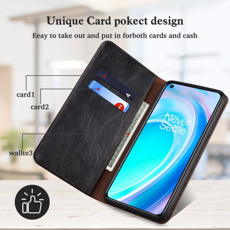 Cover OnePlus Nord CE 2 Lite 5G Flip Cover Voksbehandlet Kunstlæder