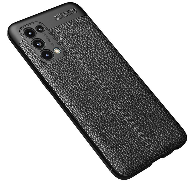 Cover Oppo Find X3 Lite Dobbelt Linje Litchi Læder Effekt