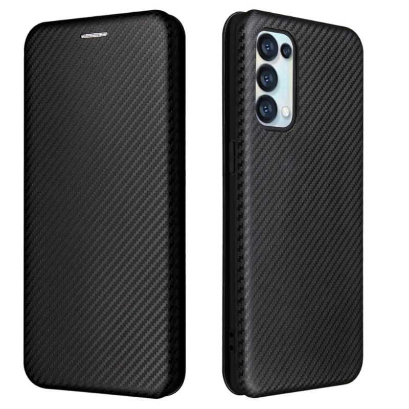 Cover Oppo Find X3 Lite Flip Cover Farvet Carbon Silikone