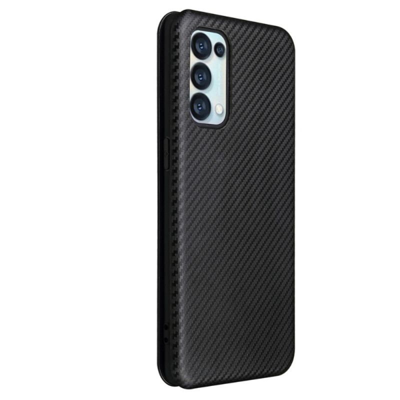 Cover Oppo Find X3 Lite Flip Cover Farvet Carbon Silikone