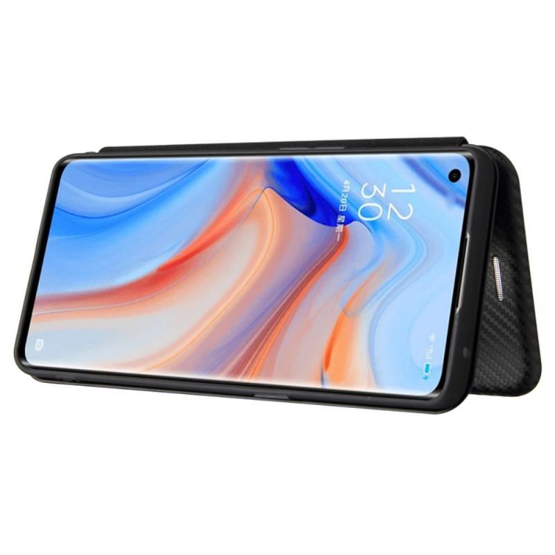 Cover Oppo Find X3 Lite Flip Cover Farvet Carbon Silikone