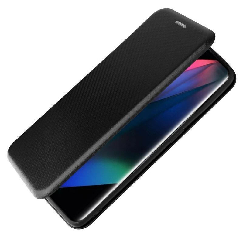 Cover Oppo Find X3 Pro Flip Cover Farvet Carbon Silikone