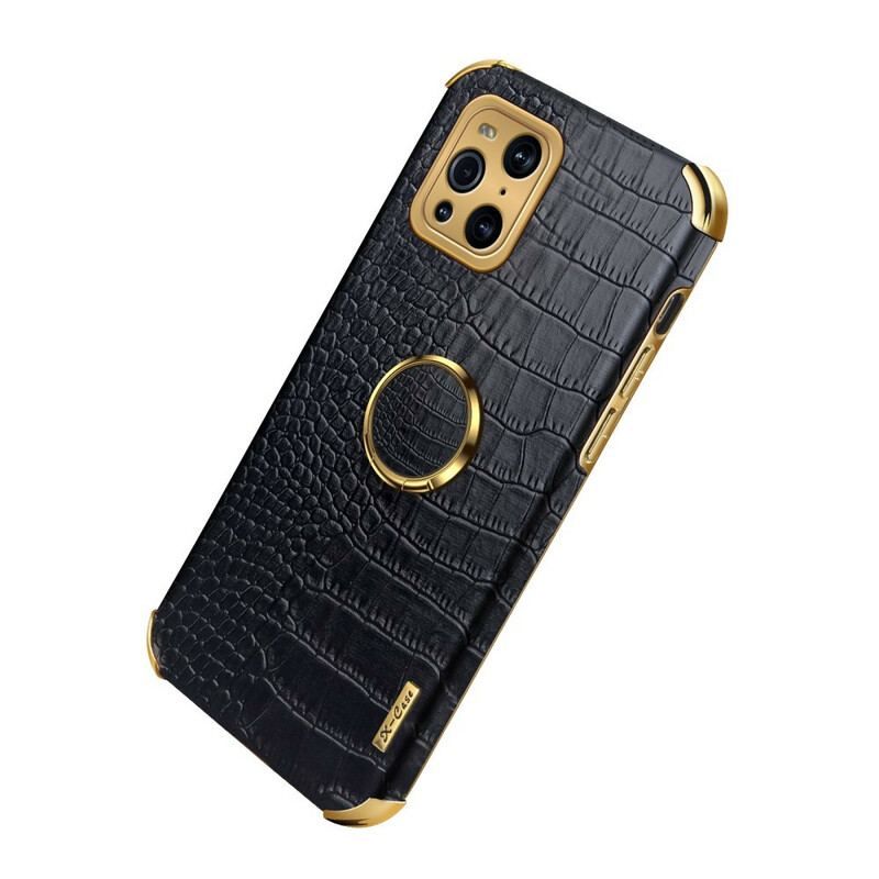 Cover Oppo Find X3 Pro X-case Krokodilleskindeffekt