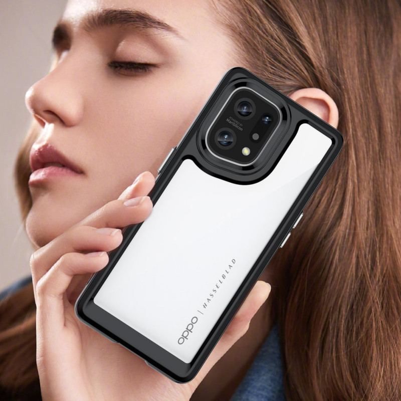 Cover Oppo Find X5 Hybrid Farvede Kanter