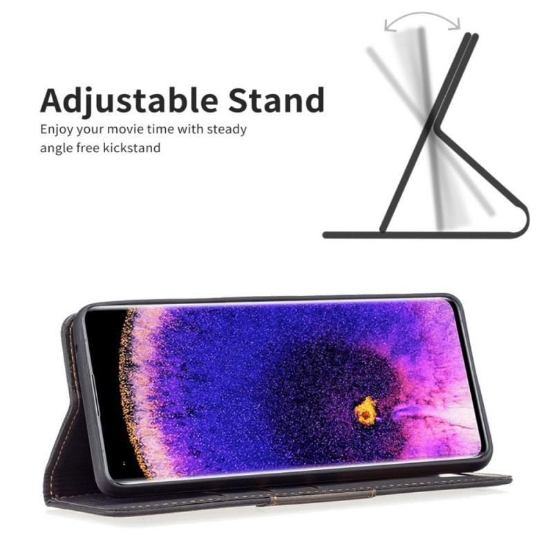 Cover Oppo Find X5 Lite Flip Cover Binfen Farve Læder Stil